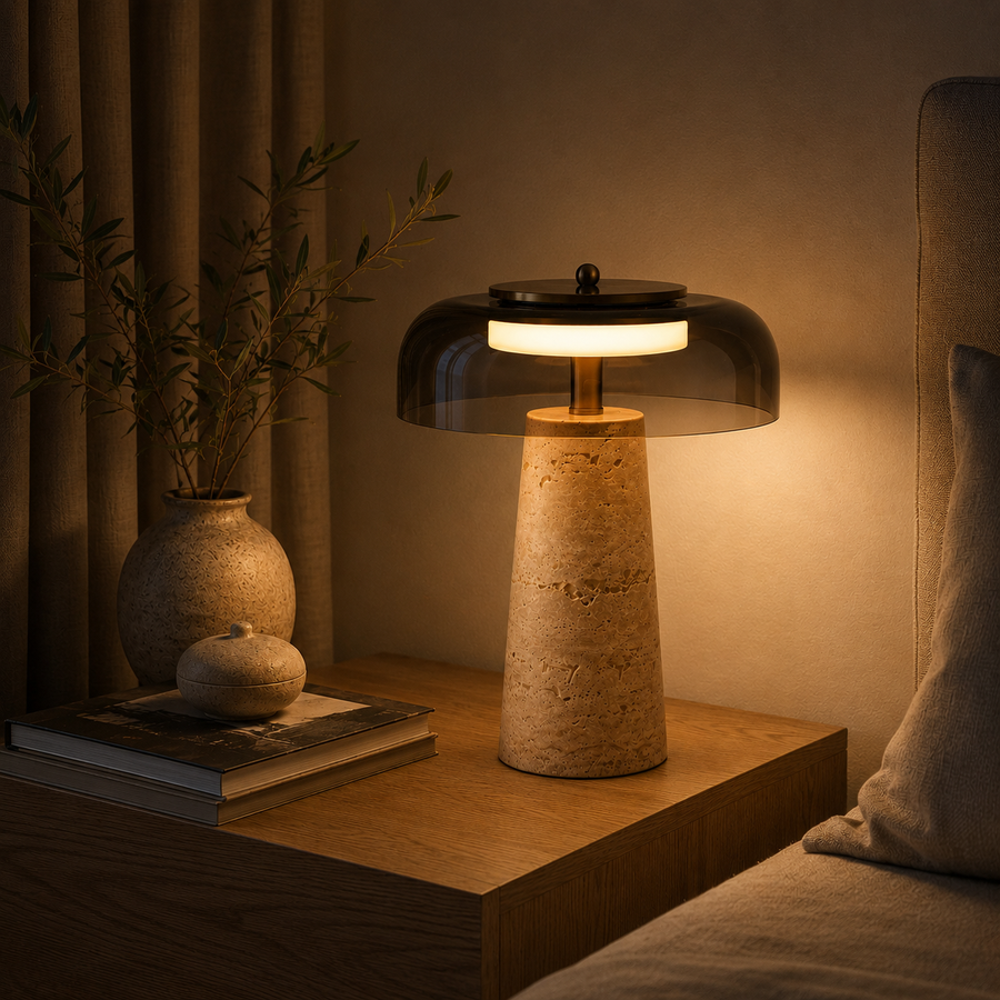 Travertine Table Lamp