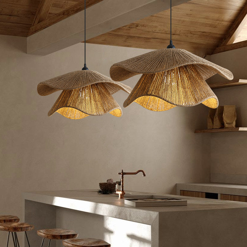 Handwoven Hemp Rope Pendant Light