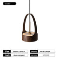 Modern Wood Grain LED Pendant Light