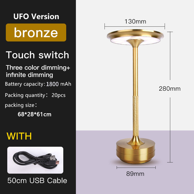 Rechargeable LED Metal Table Lamp with Touch Control