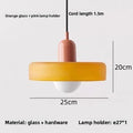 Vintage Glass Pendant Light with Adjustable Hanging Wire