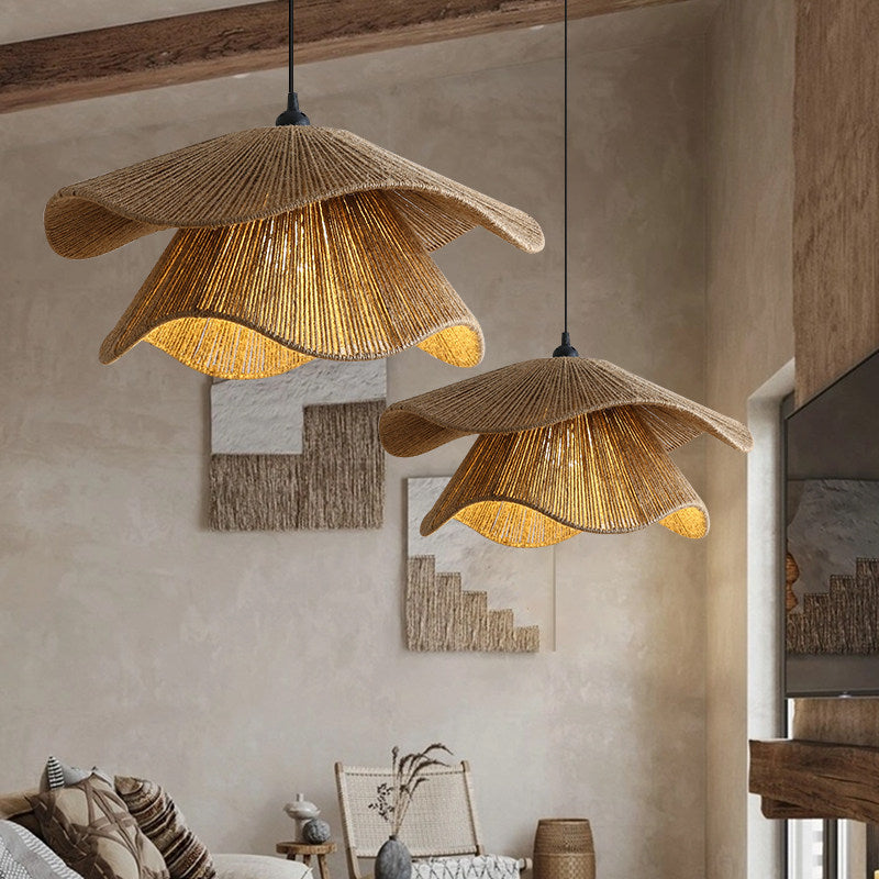 Handwoven Hemp Rope Pendant Light