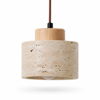 Vintage Travertine Pendant Lamp with LED Light