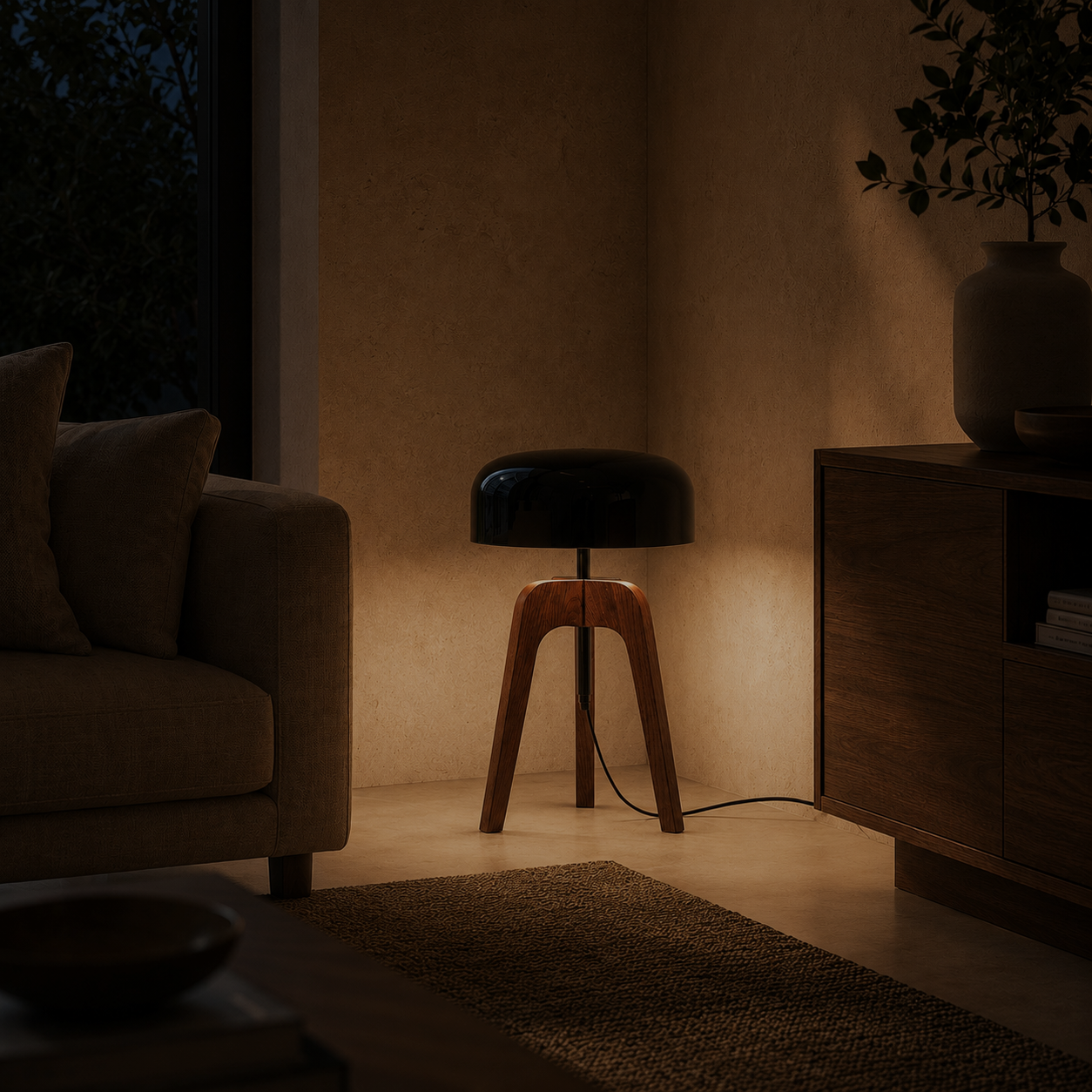 Wood Floor Lamp