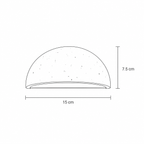 Yellow Travertine Semi-Circle LED Wall Lamp