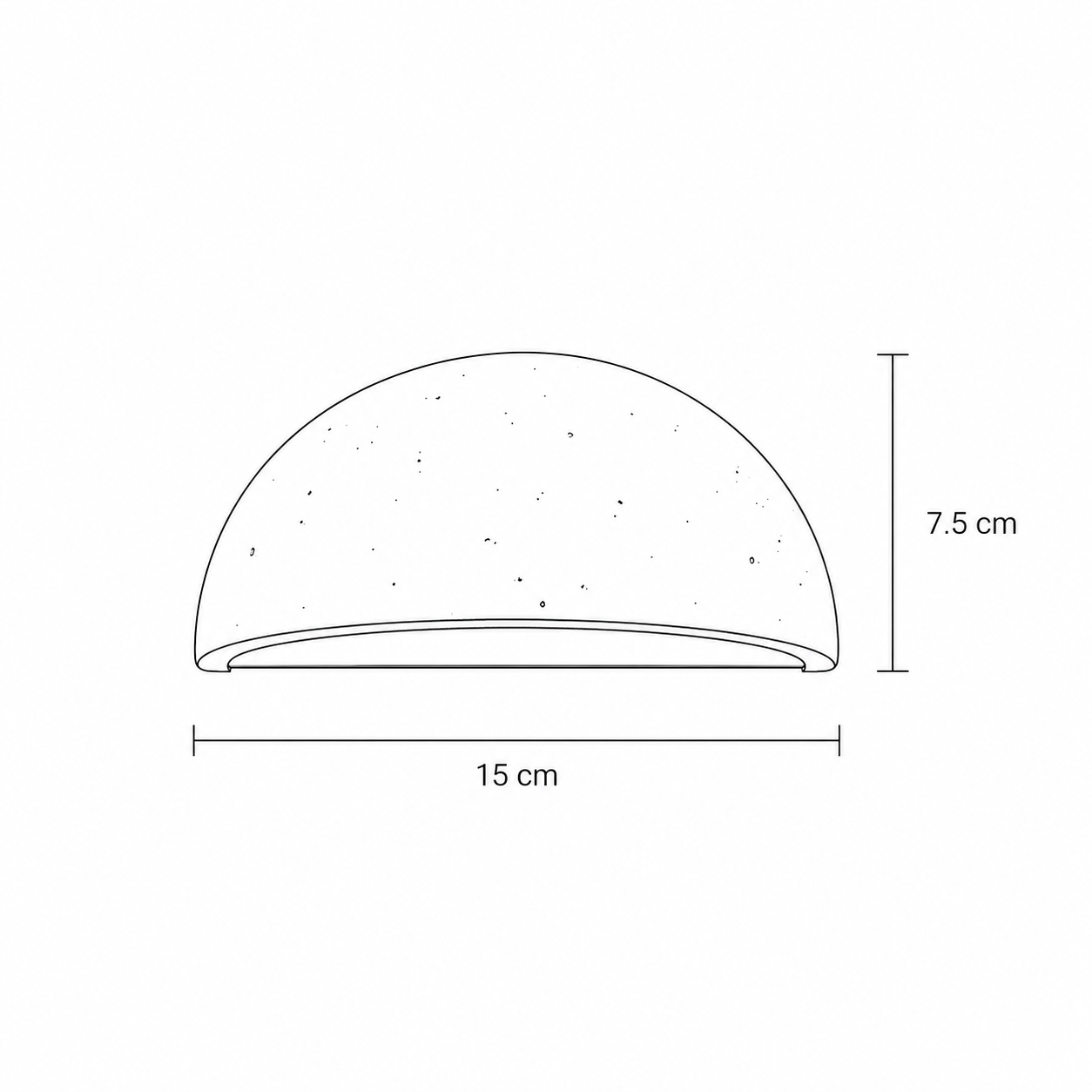 Yellow Travertine Semi-Circle LED Wall Lamp