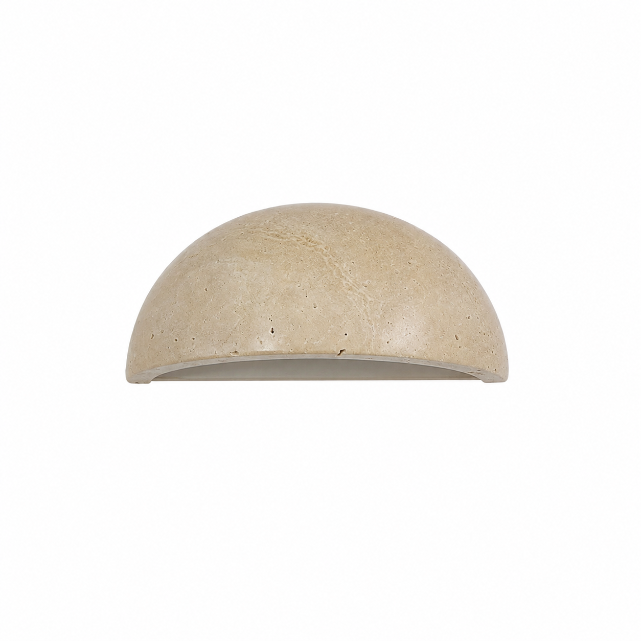 Yellow Travertine Semi-Circle LED Wall Lamp