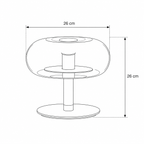 Modern Smoked Glass LED Table Lamp - Italian Mushroom
