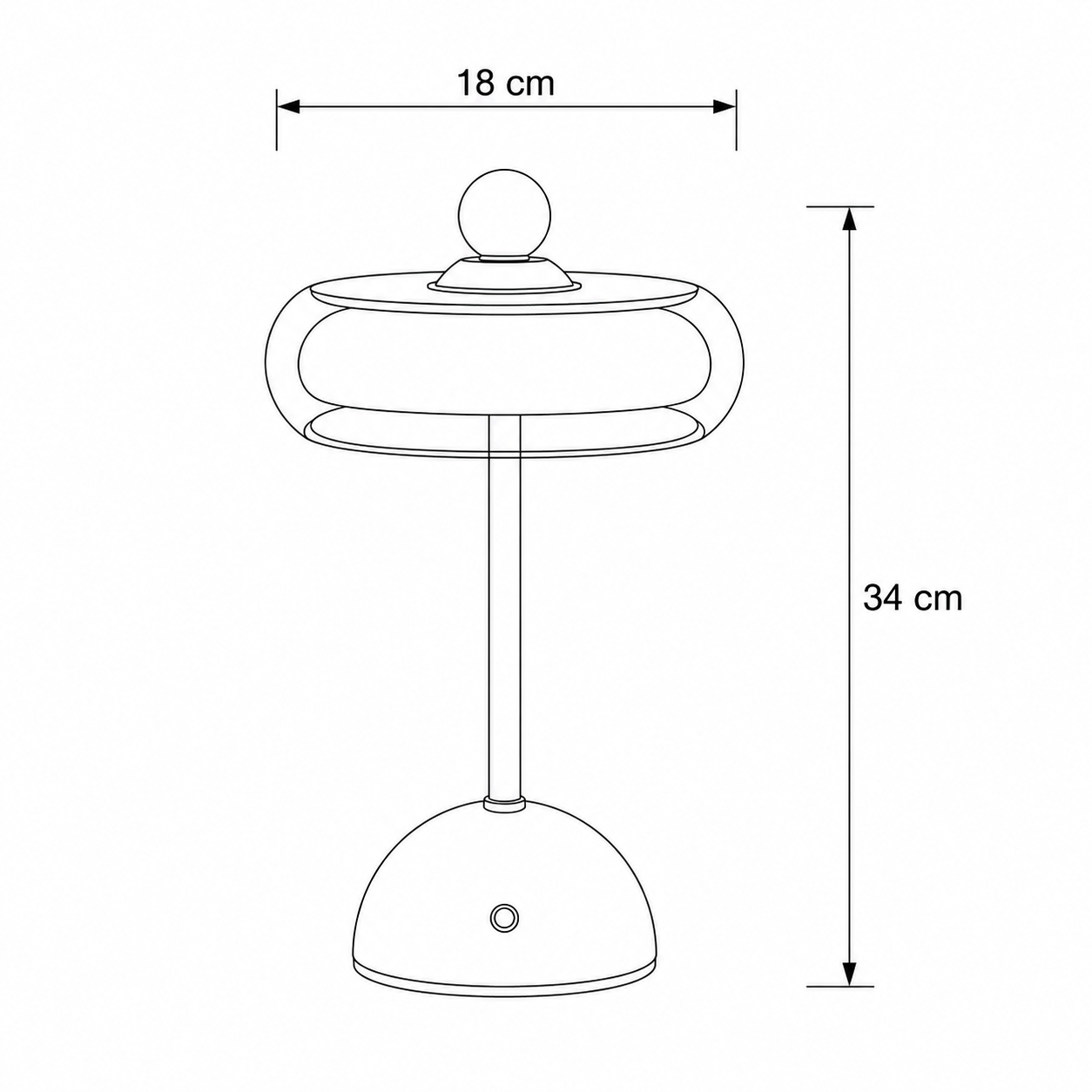 Rechargeable Cordless LED Table Lamp with Touch Control
