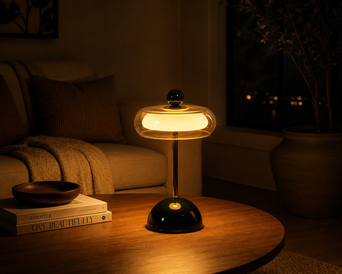 Cordless Glass Table Lamp