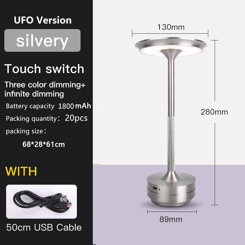 Rechargeable LED Metal Table Lamp with Touch Control