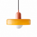 Blown Glass Pendant Light — Vintage Bubble Shade Hanging Lamp