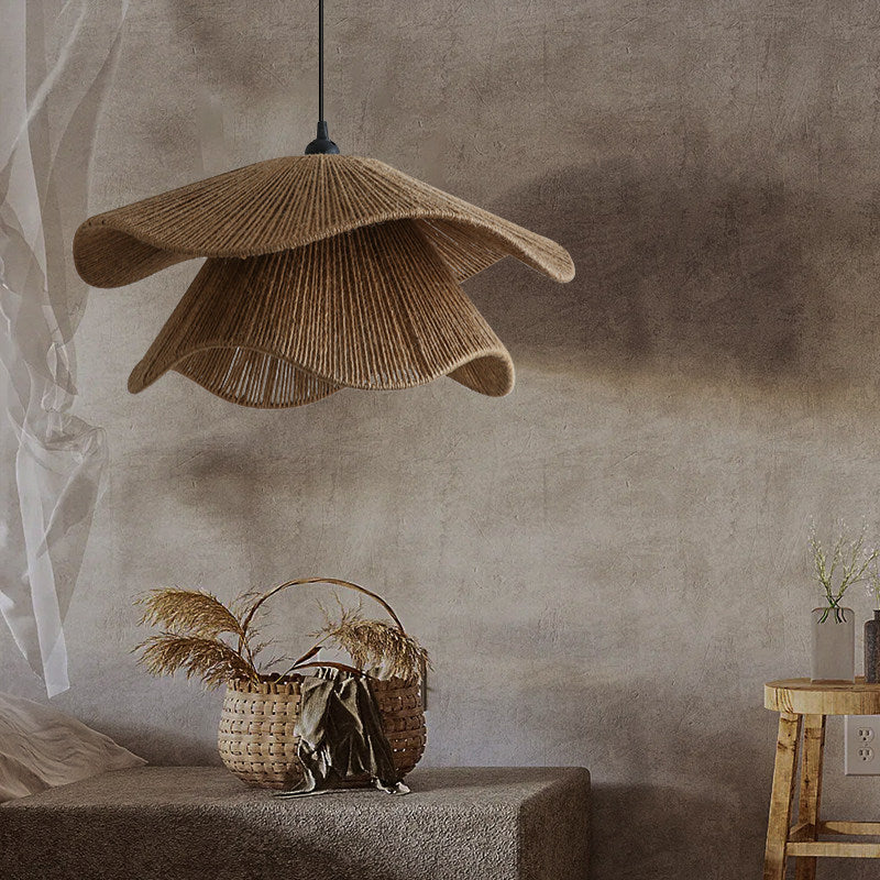 Handwoven Hemp Rope Pendant Light