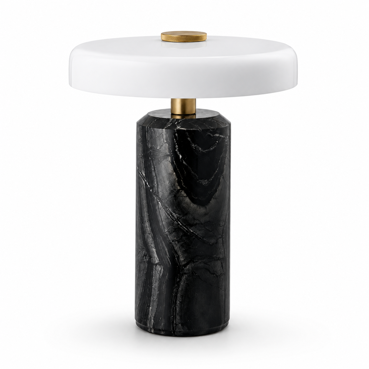 Cordless Marble Table Lamp — Rechargeable Bedside Accent Light