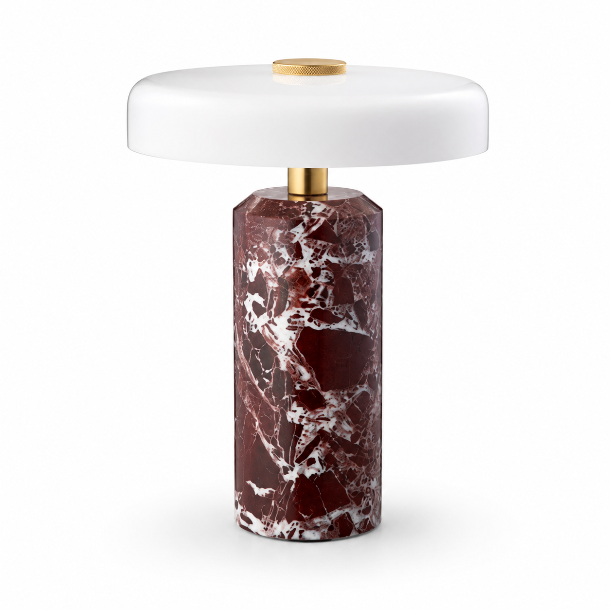 Cordless Marble Table Lamp — Rechargeable Bedside Accent Light