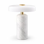 Cordless Marble Table Lamp — Rechargeable Bedside Accent Light