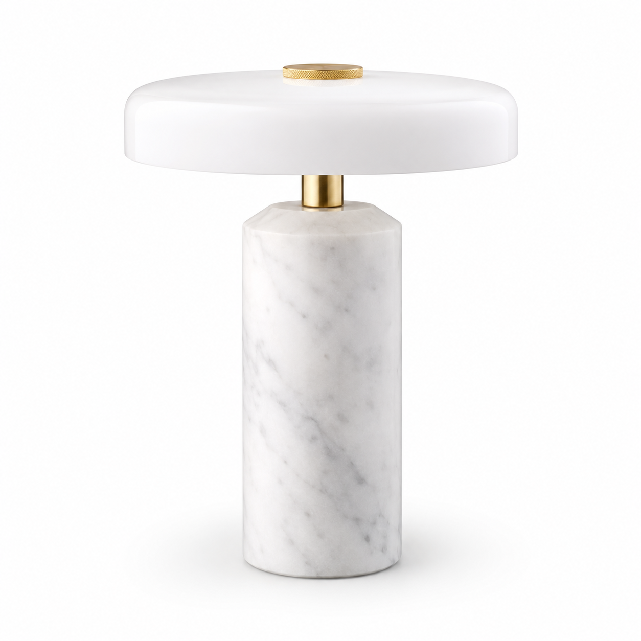 Cordless Marble Table Lamp — Rechargeable Bedside Accent Light