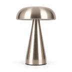 Rechargeable Mushroom Touch Lamp — Cordless Bedside Night Light