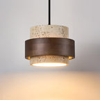 Vintage Travertine Pendant Lamp with LED Light