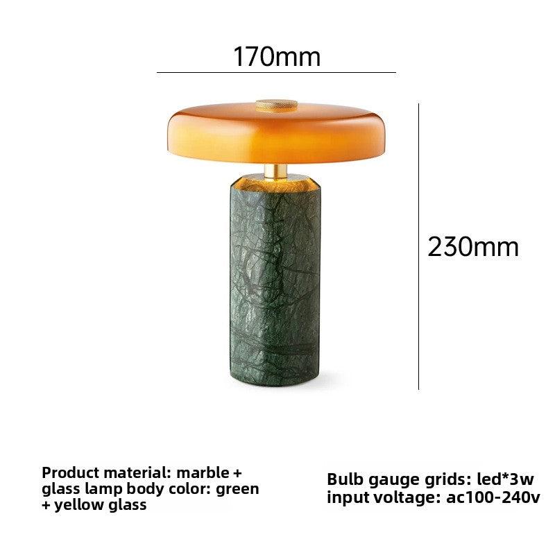 Portable Rechargeable Table Lamp with Marble Base