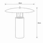 Marble Column Table Lamp — Designer Bedside Light, Natural Stone