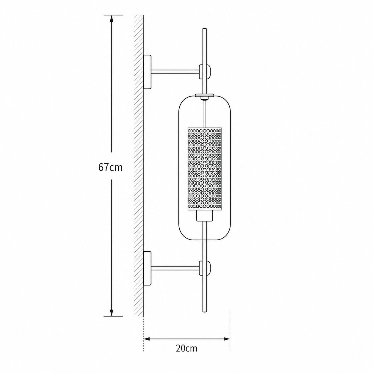 Nordic Glass Wall Sconce — Minimalist Bedroom & Living Room Light