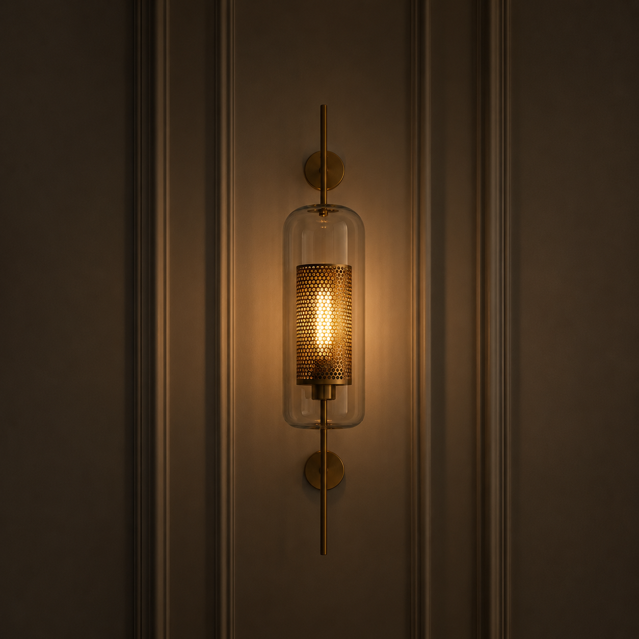 Nordic Glass Wall Sconce — Minimalist Bedroom & Living Room Light