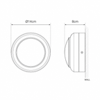 Round Acrylic Wall Sconce — Minimalist LED Ambient Light