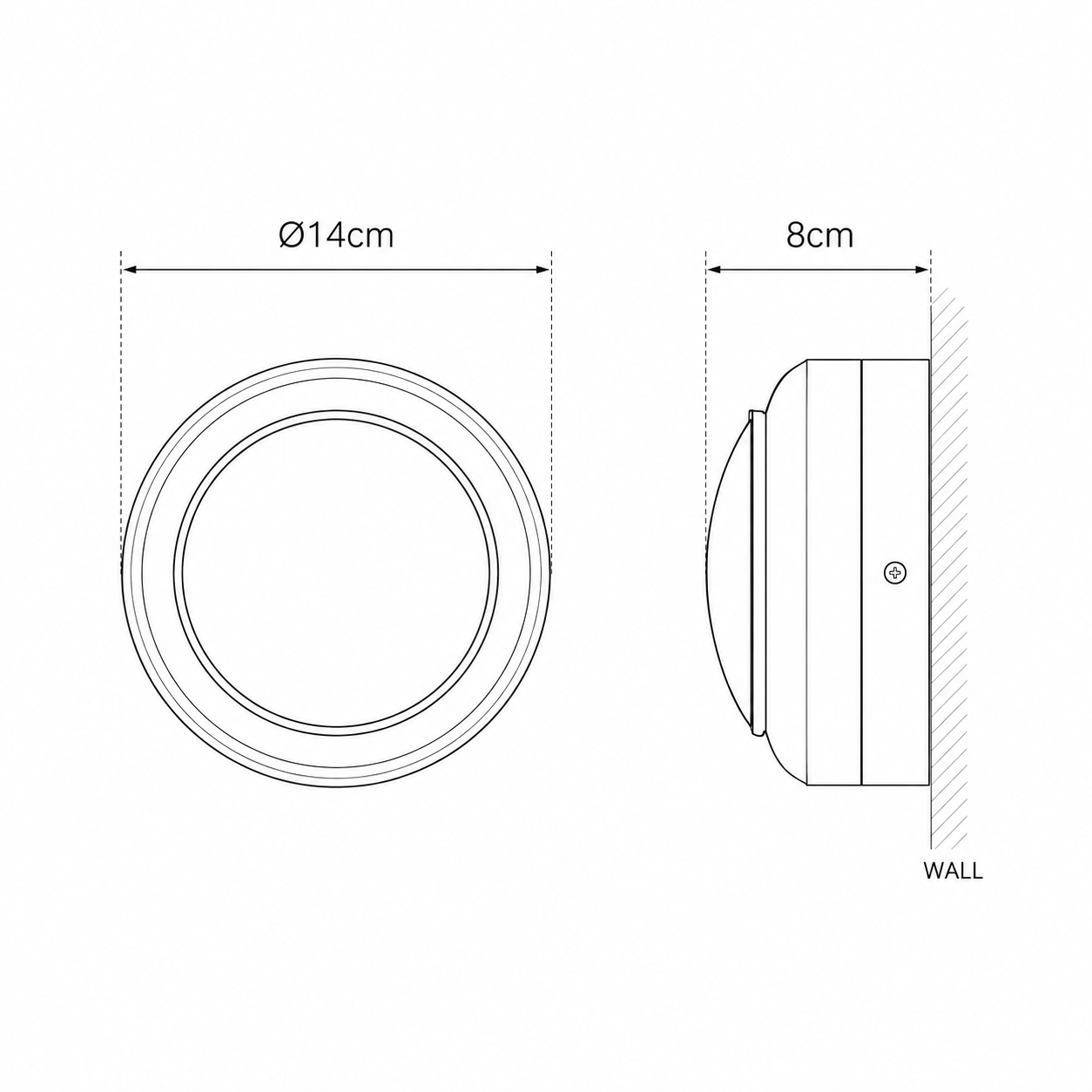 Round Acrylic Wall Sconce — Minimalist LED Ambient Light