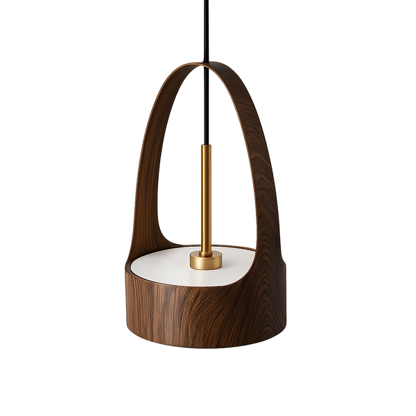 Wood Grain Pendant Light