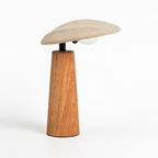 Solid Wood Wabi-Sabi Table Lamp — Retro Bedside Desk Light