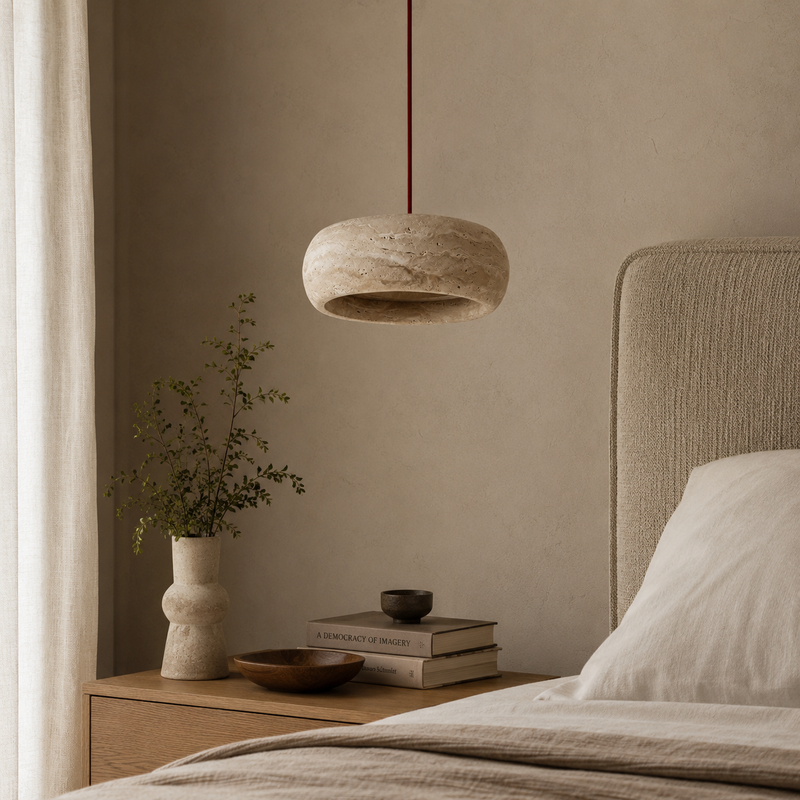 Travertine Stone Pendant Light