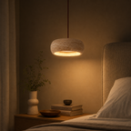 Travertine Stone Pendant Light — Wabi-Sabi Dining Room Chandelier