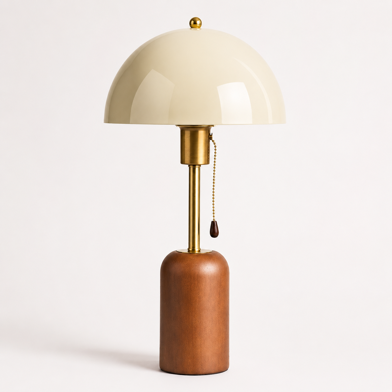 Vintage Nanyang Table Lamp — Retro Brass Bedside Light with LED