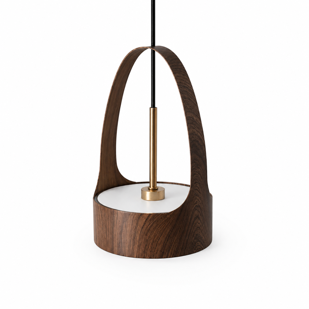 Wood Grain Pendant Light — Nordic Minimalist Dining Room Lamp